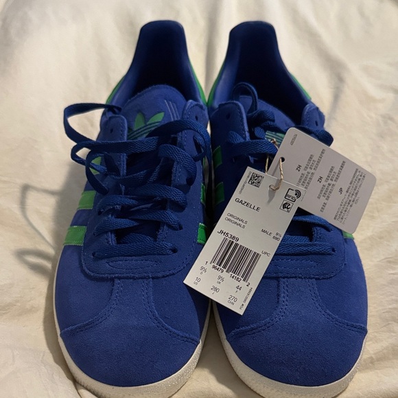 adidas Gazelle Blue and Green Mens Size 10 Athletic Shoes